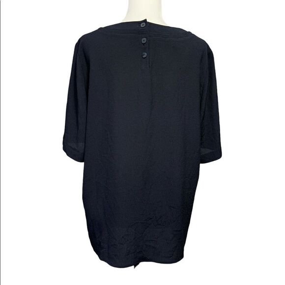 Louis Feraud Blouse Navy Blue - Picture 3 of 8